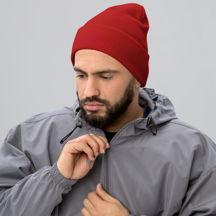 Cuffed Beanie /// Embroidered [PINK LOGO] - Image 9
